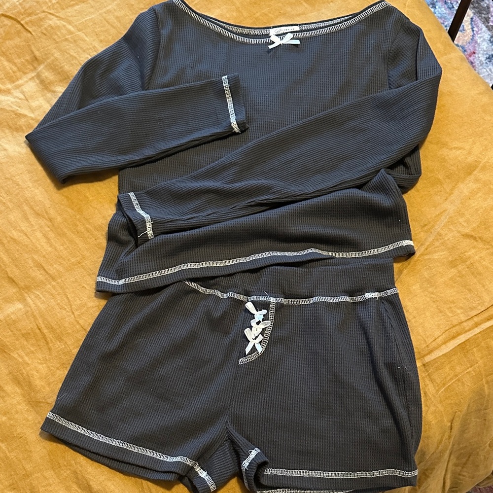 Justify Sleepwear Dark Gray Lounge Set